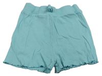 Světlemodré bavlněné žebrované kraťasy zn. Primark
