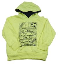 Neonově žlutá mikina s botami a kapucí Topolino