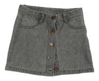 Šedá riflová propínací sukně 