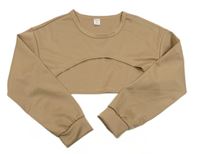 Béžové crop triko Shein