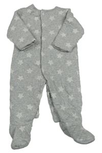 Šedý zateplený overal s hvězdami Tu