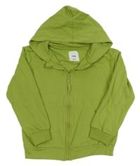 Zelená propínací mikina s kapucí Sinsay