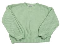 Tyrkysový žinylkový svetr H&M