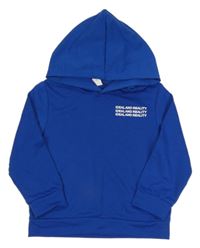 Modrá mikina s nápisem a kapucí Shein