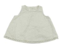 Bílý halenkový top s madeirou Shein