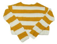 Okrovo-bílý crop svetr H&M