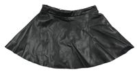 Černá koženková kolová sukně H&M