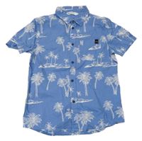 Modrá košile s palmami H&M