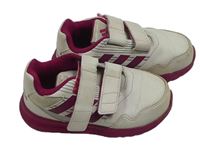 Bílo-malinové lehké botasky Adidas vel.25