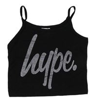 Černý crop top s logem Hype