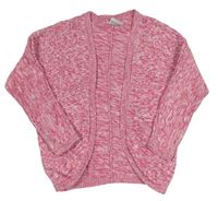 Růžovo-bílý melírovaný pletený cardigan Topolino