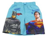 Modré plážové kraťasy Batman vs Superman