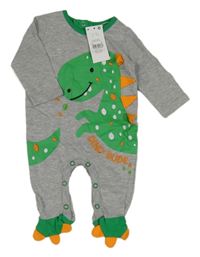 Nové - Šedý overal s dinosaurem Pep&Co