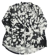 Černo-bílá batikovaná oversize halenka H&M