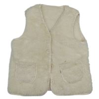Světlebéžová chlupatá vesta 