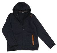 Tmavomodrá pletená funkční propínací mikina s kapucí CMP