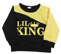 Černo-žlutá mikina s nápisem 