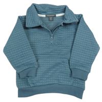 Modrošedá prošívaná mikina s límečkem Primark