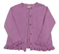 Lila propínací žebrovaný svetr F&F