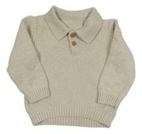 Béžopvý svetr s límečkem Nutmeg