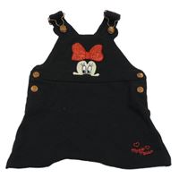 Černé teplákové laclové šaty s Minnie Disney