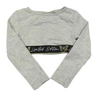 Šedé melírované crop triko Matalan