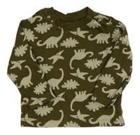 Khaki triko s dinosaury Primark
