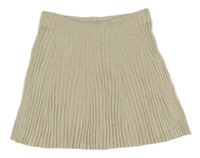 Béžová pletená žebrovaná sukně H&M