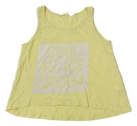 Žlutý top s nápisem H&M