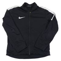 Černá propínací mikina s pruhem Nike