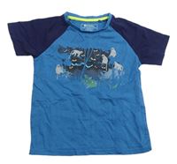 Modro-tmavomodré tričko s opičkami Mountain Warehouse