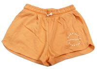 Oranžové teplákové kraťasy s nápisem zn. H&M