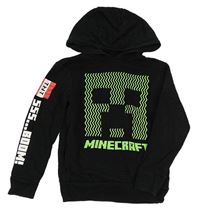 Černá mikina Minecraft s kapucí Next