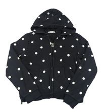 Černá propínací crop mikina s kapucí H&M