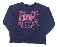 Tmavomodrá mikina s bicími H&M