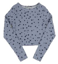 Světlemodrý žebrovaný crop svetr New Look
