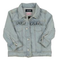 Světlemodrá riflová bunda s volánky Kiabi