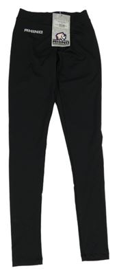 Nové - Černé sportovní legíny s logem Rhino 