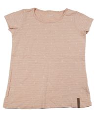 Světlerůžovo-bílé pruhované tričko s kotvami Yigga