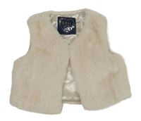 Pudrová kožešinová podšitá vesta Yd. 