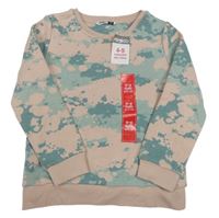 Nové - Světlerůžovo-světlemodrá vzorovaná mikina Pep&Co.