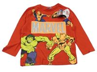 Nové - Červené triko s hrdiny a flitry F&F