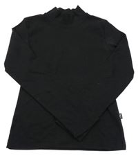 Černé triko se stojáčkem Times 