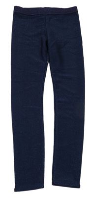 Tmavomodré třpytivé legíny H&M