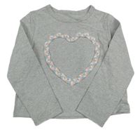 Stříbrná mikina se srdíčkem