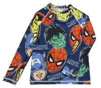 Tmavomodré UV triko s hrdiny H&M