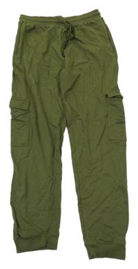 Khaki cargo tepláky 