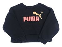 Černá crop mikina s logem PUMA