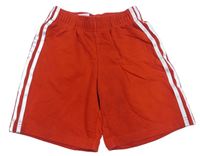 Červené teplákové kraťasy Adidas
