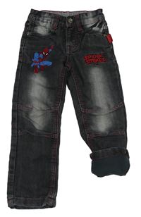 Černo-bílé podšité rifle se Spider-manem zn. C&A